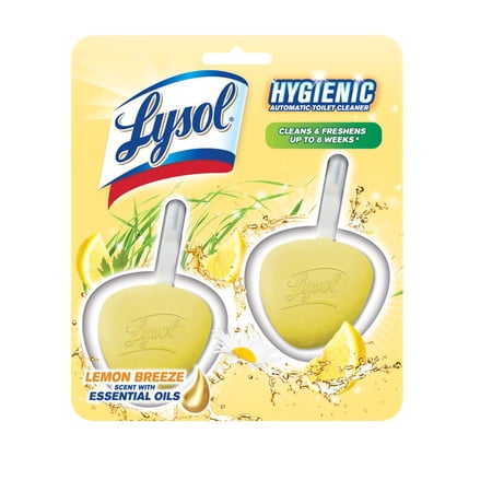 Lysol Hygienic Automatic Toilet Bowl Cleaner, Lemon Breeze, 2ct C36