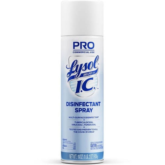 Lysol I.C. Disinfectant Spray - Aerosol - 19 fl oz (0.6 quart) - 1 Each - Clear | Bundle of 10 Each