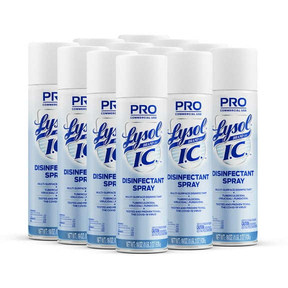 Lysol® I.C. Disinfectant Aerosol Spray, 19 Oz Can, Case Of 12