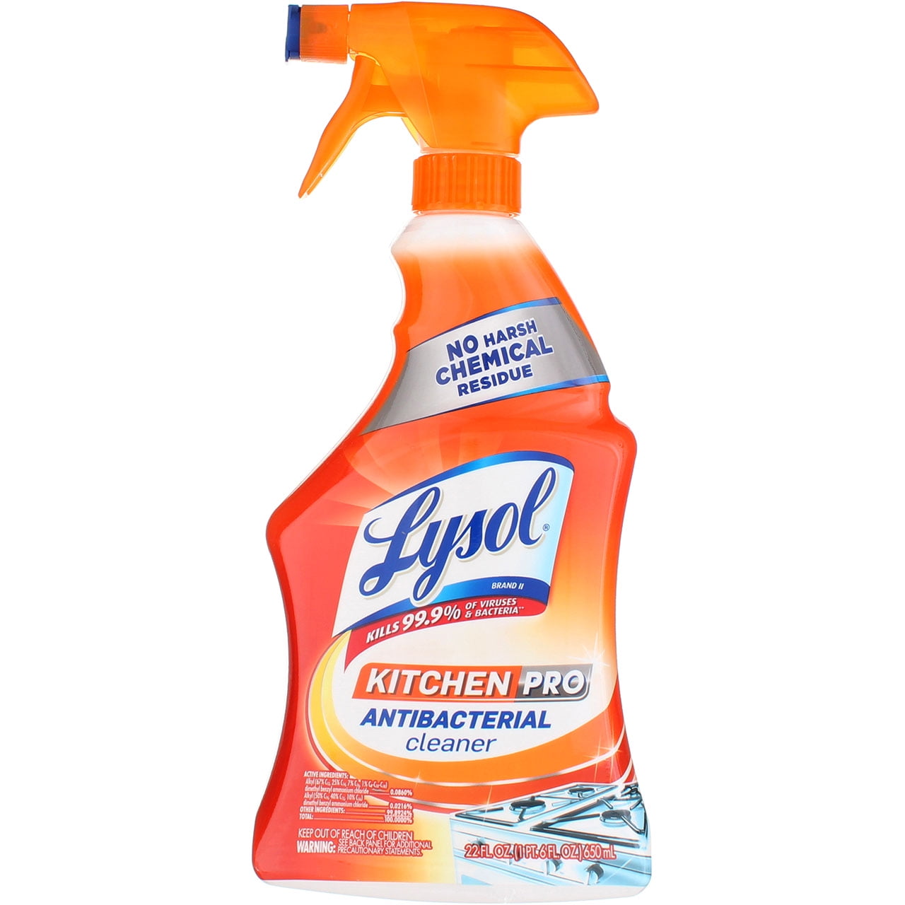 Lysol Pro Kitchen Spray Cleaner and Degreaser, Antibacterial All Purpose  Cleaning Spray for Kitchens, Countertops, Ovens, and Appliances, Citrus