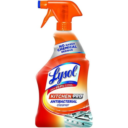 Lysol Kitchen Pro Antibacterial Kitchen Cleaner Spray No Harsh Chemicals 22 oz (Pack of 3)