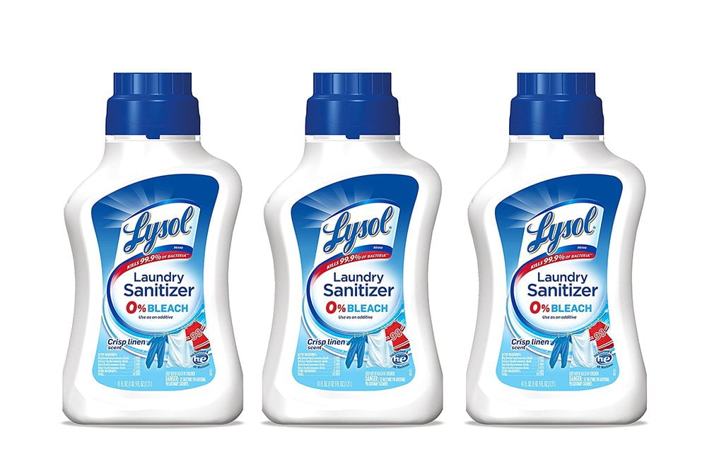 Lysol Laundry Lwowf Sanitizer Additive, Crisp Linen, 41 Ounce (3 Pack) Packaging May Vary