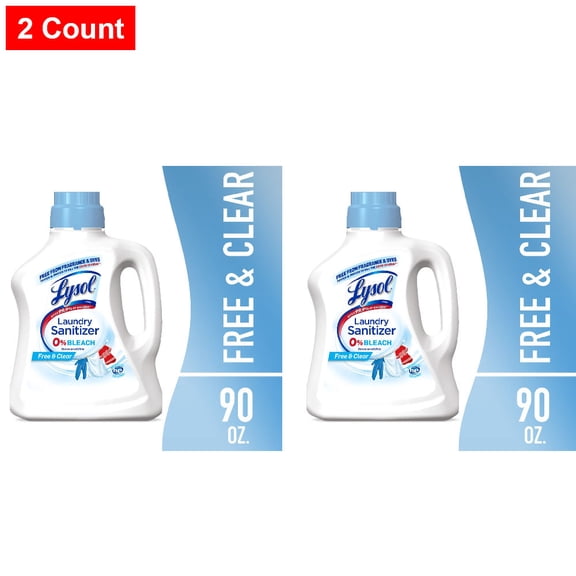 Lysol Laundry Sanitizer 0% Bleach Free and Clear 90 fl oz - 2 count