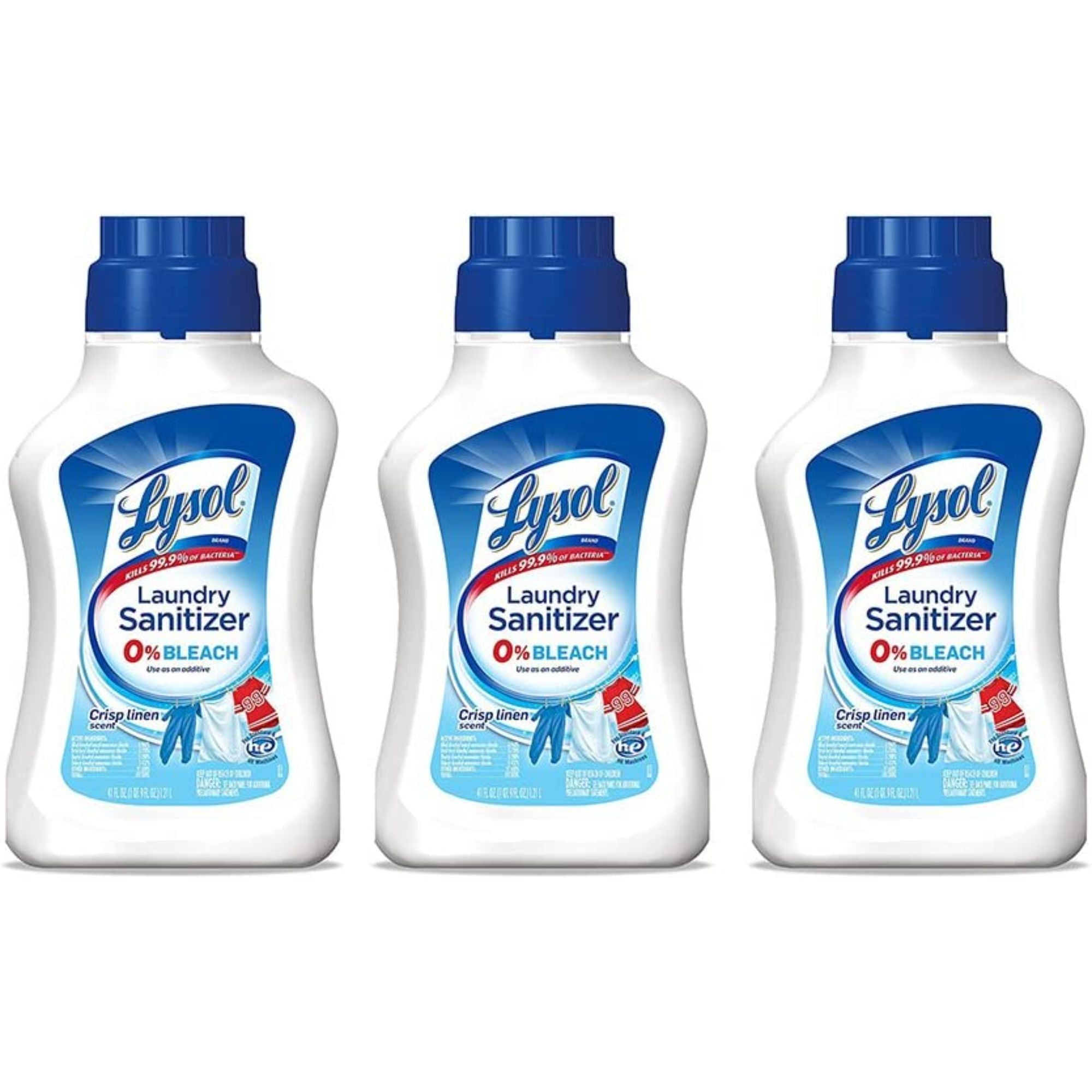 Lysol Laundry Sanitizer Additive, Crisp Linen, 41 Ounce (3 Pack