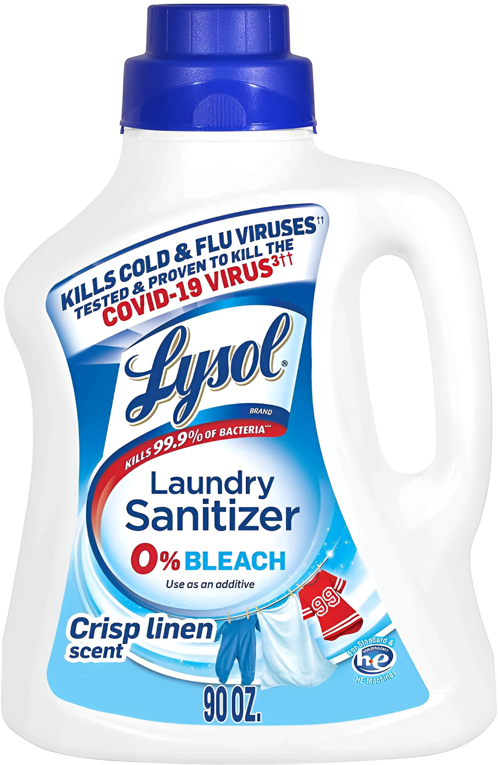 Lysol Laundry Sanitizer, Crisp Linen, 90 Oz, Tested & Proven to Kill COVID-19 Virus.
