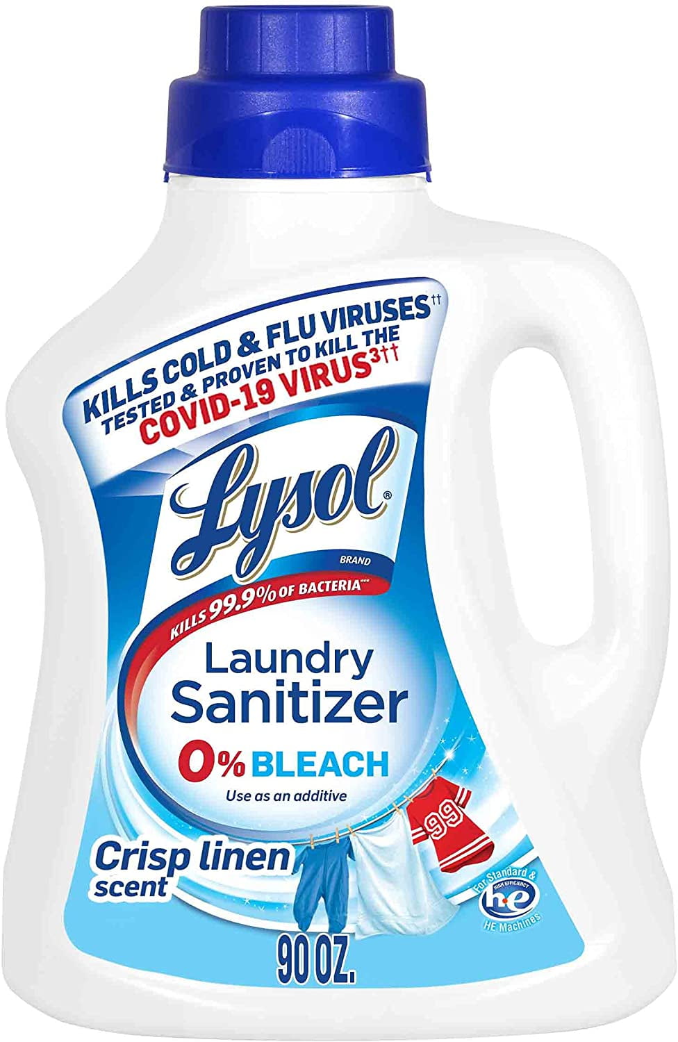 Lysol Laundry Sanitizer Additive, Crisp Linen, 90oz + Lysol Disinfecting  Wipes, Lemon & Lime Blossom, 80 ct (Pack of 4), Packaging May Vary 