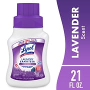 Lysol Laundry Sanitizer Liquid, Laundry Detergent Additive and Deodorizer, 0% Bleach, Color Safe, Laundry Supplies, Lavender Fusion Scent, 21 fl oz