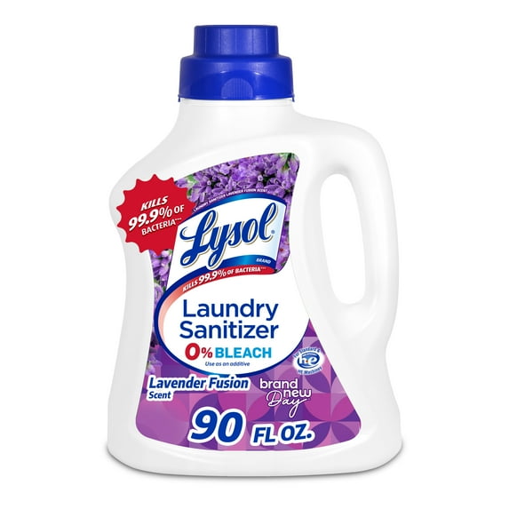 Lysol® Laundry Sanitizer Additive, Eliminates Odor Causing Bacteria, Lavender Fusion, 90 fl oz