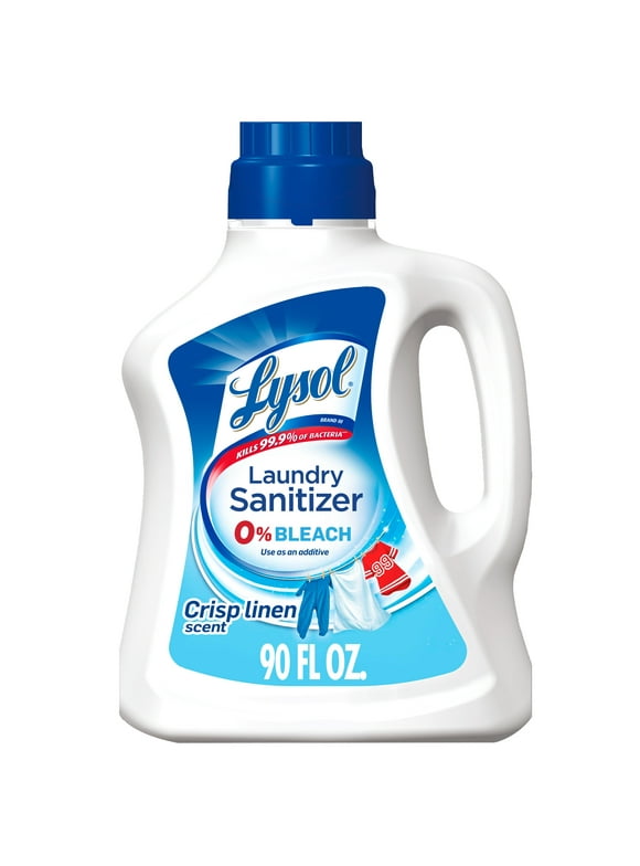 Lysol Laundry Sanitizer Additive, Laundry Detergent Additive, Crisp Linen Scent, 90 oz
