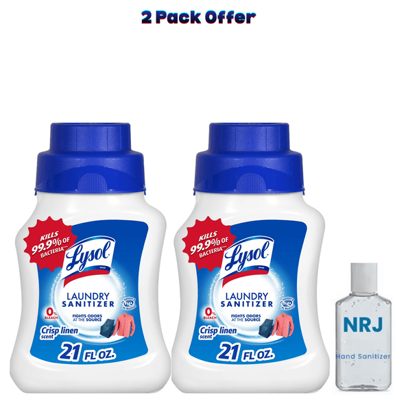 Lysol Laundry Sanitizer Additive, Sanitizing Liquid for Clothes & Linens, Crisp Linen, 21 oz