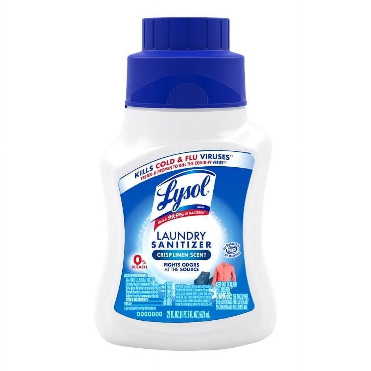 Lysol Laundry Sanitizer Additive, Sanitizing Liquid for Clothes and Linens, Crisp Linen, 21 oz (2 Pack)