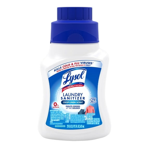 Lysol Laundry Sanitizer Additive, Sanitizing Liquid for Clothes and Linens, Crisp Linen, 21 oz
