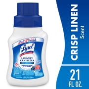Lysol Laundry Sanitizer Additive, Sanitizing Liquid for Clothes and Linens, Crisp Linen, 21 fl oz