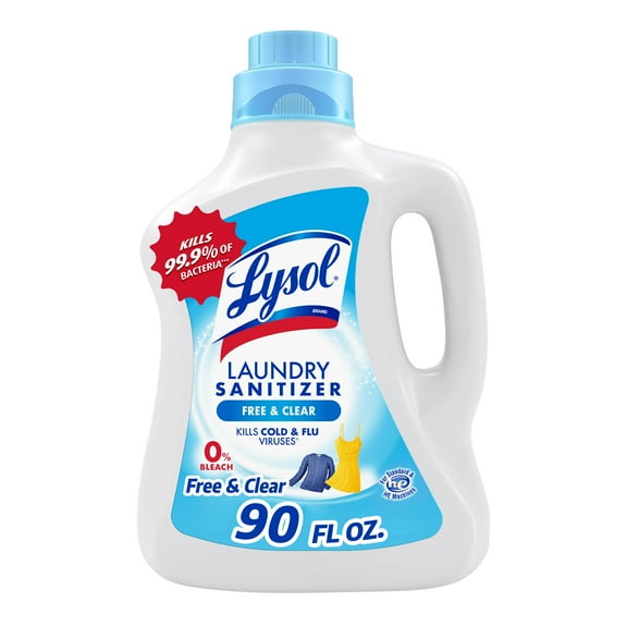 Lysol Laundry Sanitizer Additive Sanitizing Liquid for Clothes and Linens, Unscented, 90 oz
