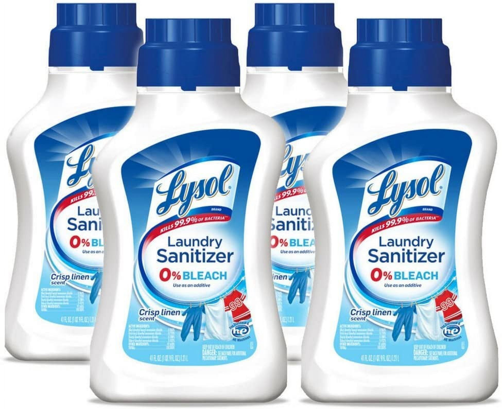 Lysol Laundry Sanitizer, Crisp Linen 41 Oz (4 Pack)