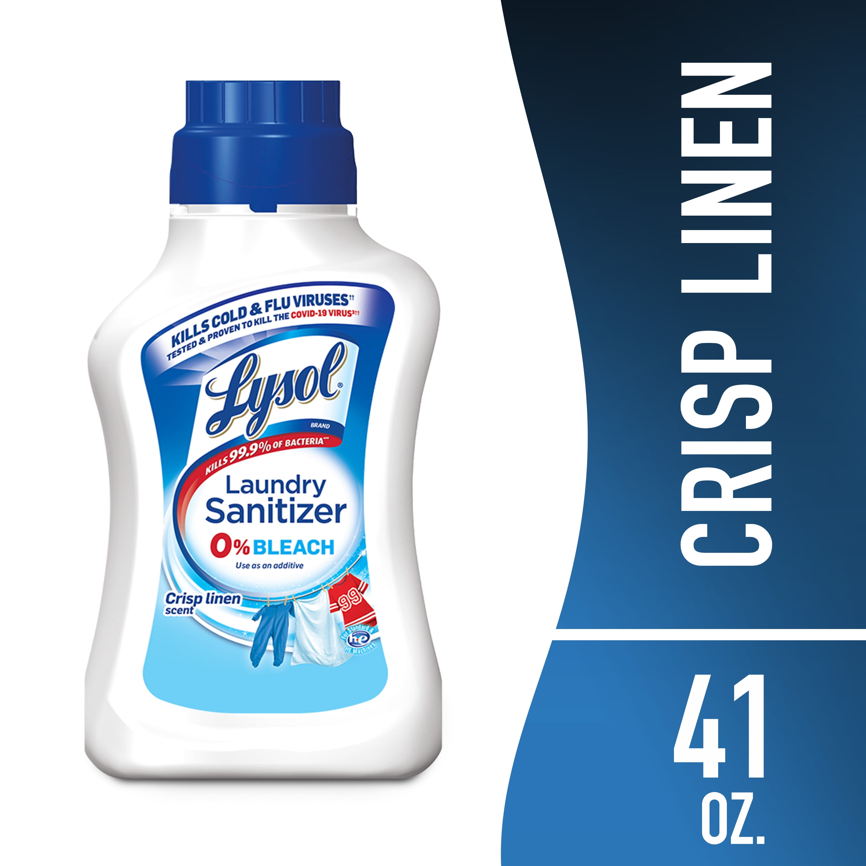 Lysol Laundry Sanitizer Additive, 0% Bleach, Crisp Linen, 41 Fl oz