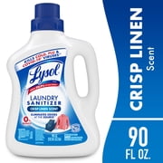 Lysol Laundry Sanitizer Additive, Sanitizing Liquid for Clothes and Linens, Crisp Linen, 90 fl oz