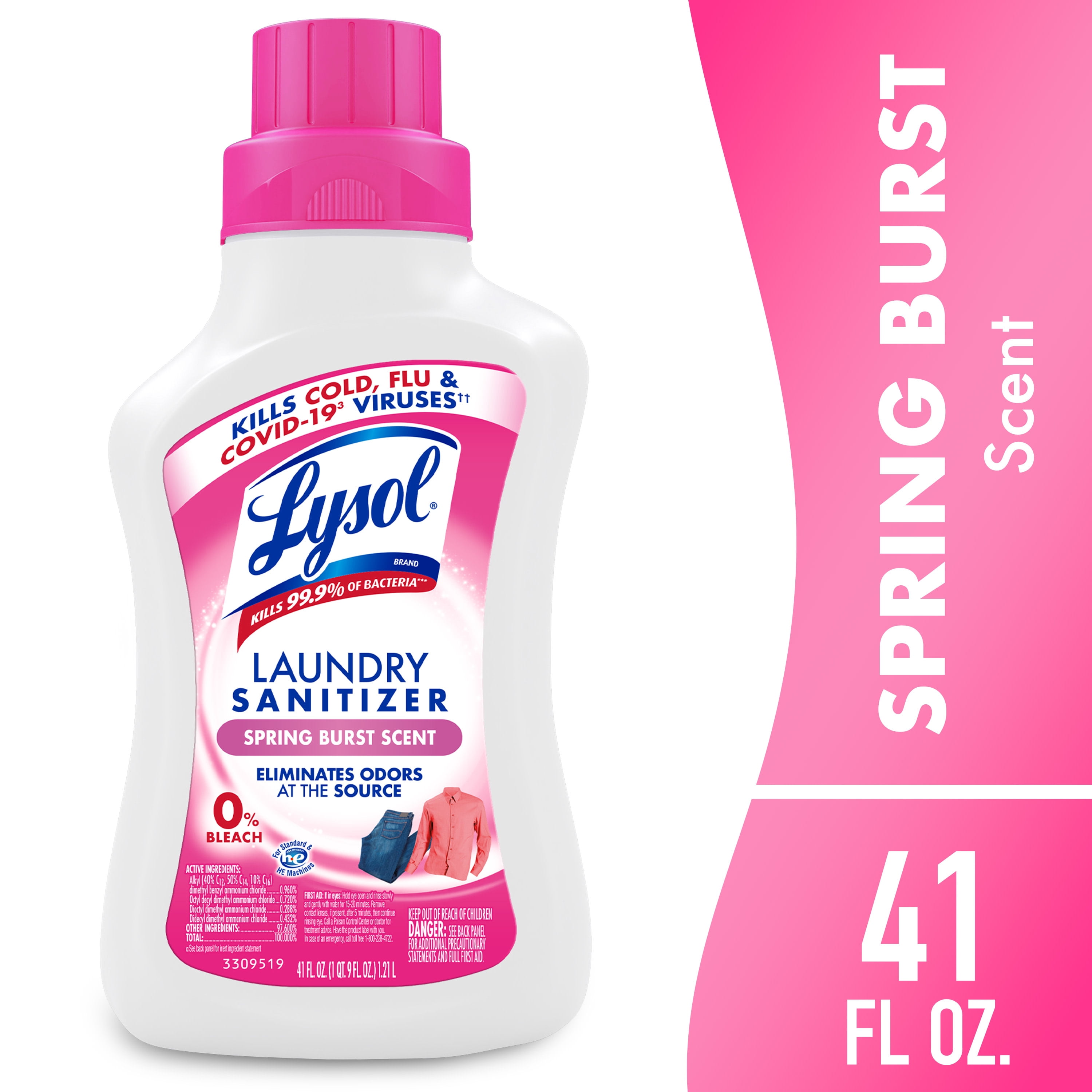 Lysol Laundry Sanitizer Liquid, Laundry Detergent Additive and ...
