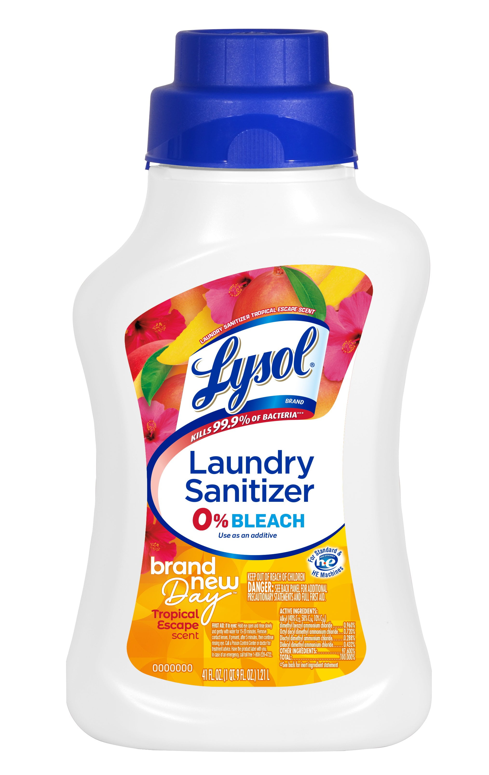 Lysol Laundry Sanitizer and Odor Eliminator, Tropical Escape - 41 oz (Packaging May Vary)