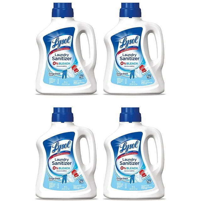 Lysol Laundry uqcCD Sanitizer Additive, Crisp Linen, 90 Ounce (4 Pack