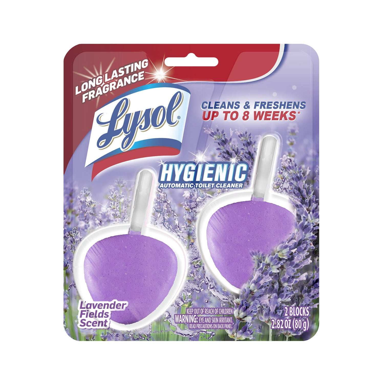 Lysol Hygienic Automatic Toilet Bowl Cleaner Deodorizer Lavender Fields Scent 2ct Walmart