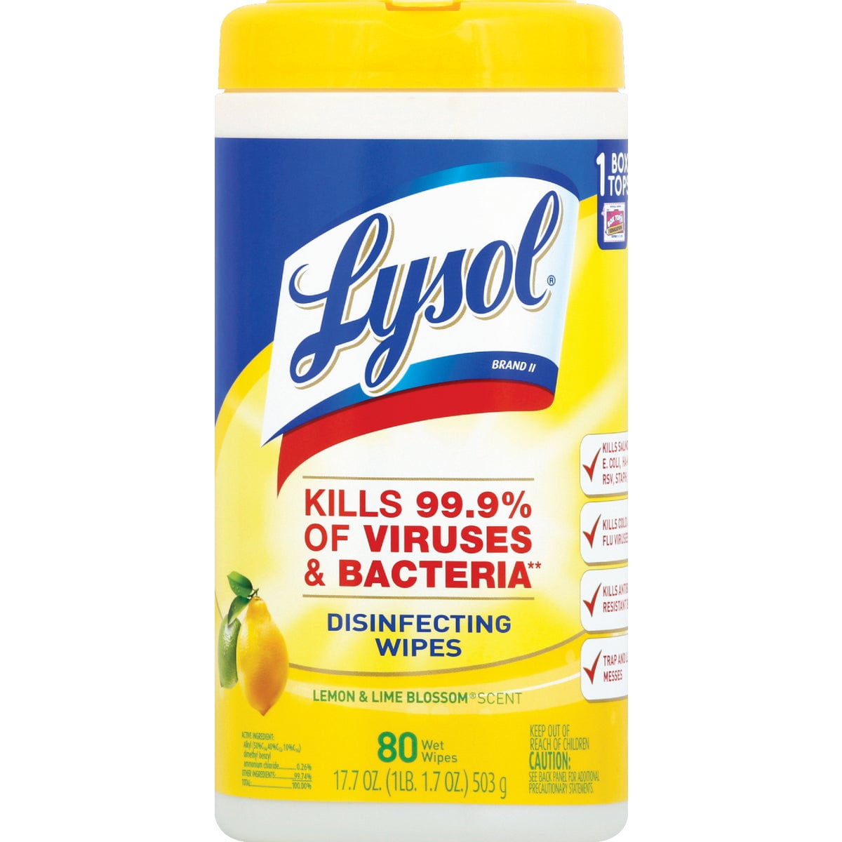 Lysol Lemon &amp; Lime Blossom Disinfecting Wipes (80-Count) 1920077182 ...