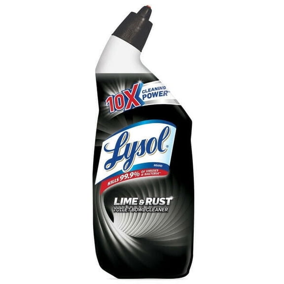 Lysol Lime & Rust Remover Toilet Bowl Cleaner, 10X Cleaning Power 24 oz (Pack of 2)