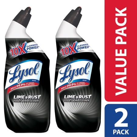 Lysol Lime & Rust Remover Toilet Bowl Cleaner, 48oz (2X24oz), 10X Cleaning Power