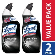 Lysol Lime & Rust Remover Toilet Bowl Cleaner, 48oz 2X24oz, 10X Cleaning Power