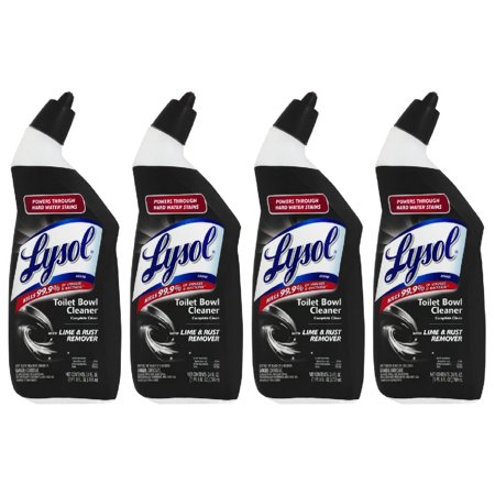 Lysol Lime and Rust Toilet Bowl Cleaner Gel 24 oz, 4 Pack
