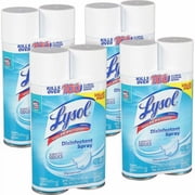 Lysol Linen Disinfectant Spray - Ready-To-Use Spray - 19 oz 1.19 lb - Crisp Linen Scent - 8 / Carton - Clear | Bundle of 2 Cartons