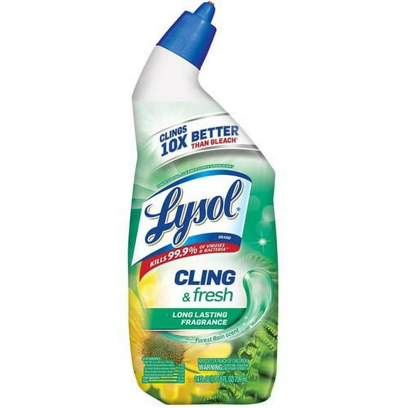 Lysol Lysol Toilet Bowl Cleaner - 24 oz (1.50 lb) - Forest Rain Scent - 1 Each - Blue | Bundle of 5 Each