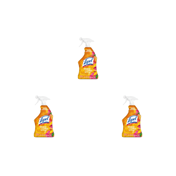 Lysol Brand New Day All Purpose Cleaner, Mango & Hibiscus, (  3 X 22 fl oz), 3 Pack  Bottles Multi-Surface Disinfectant