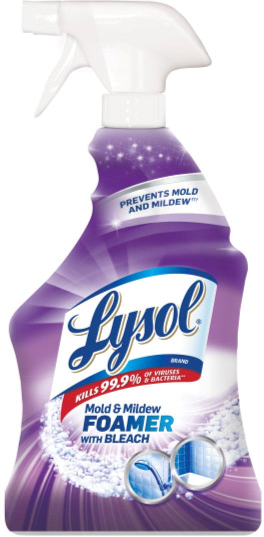Lysol Mold & Mildew Foamer w. Bleach, Bathroom Cleaner Spray 28 oz
