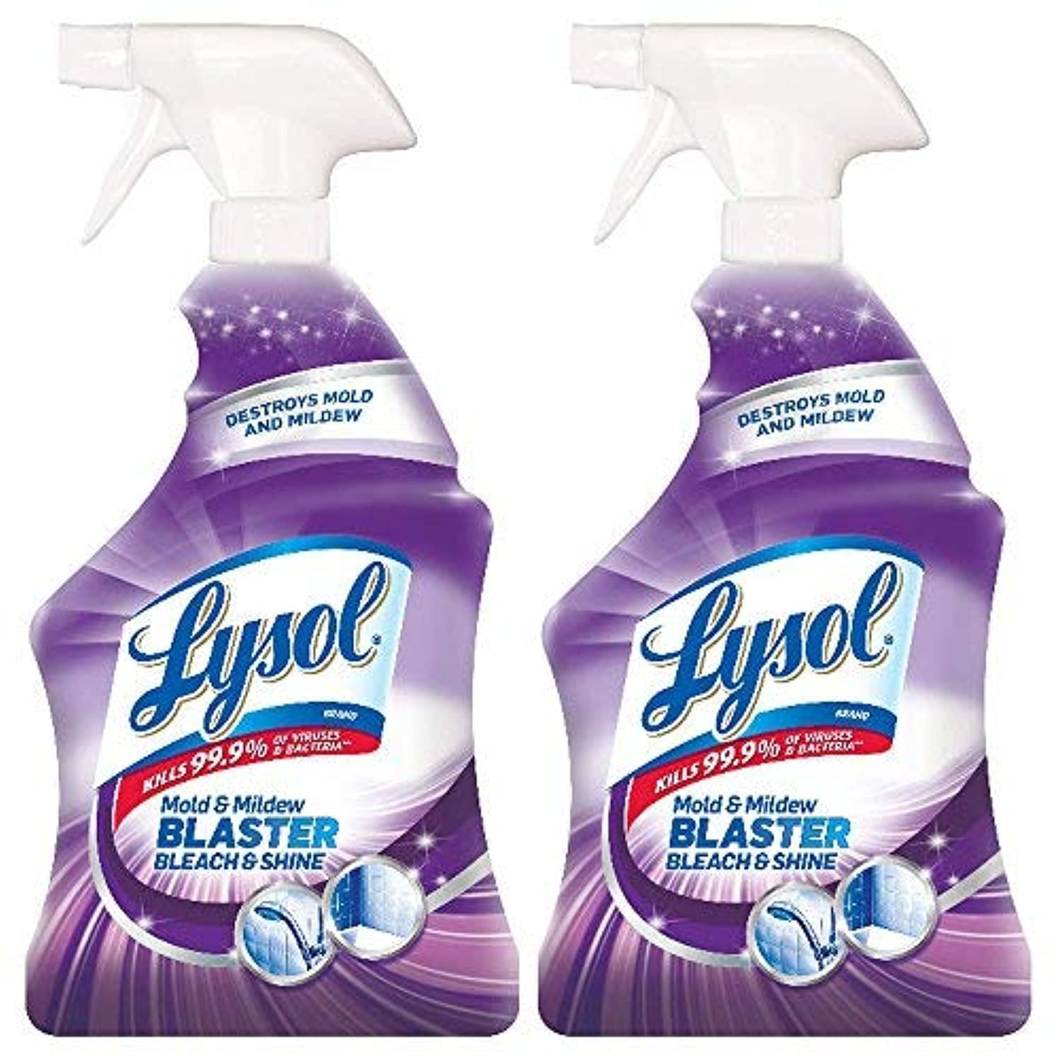 Lysol Mold & Mildew Remover, Foamer with Bleach, Bathroom Cleaner Spray