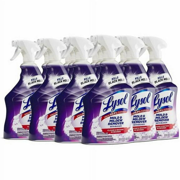 Lysol Mold/Mildew Remover - Liquid - 32 fl oz (1 quart) - 12 / Carton - White | Bundle of 2 Cartons