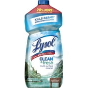 Lysol Multi-Surface Cleaner, Sanitizing and Disinfecting Pour, to Clean and Deodorize, Cool Adirondack Air, 48oz