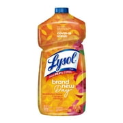 Lysol Multi-Surface Cleaner, Sanitizing and Disinfecting Pour, to Clean and Deodorize, Mango & Hibiscus, 40 Fl Oz