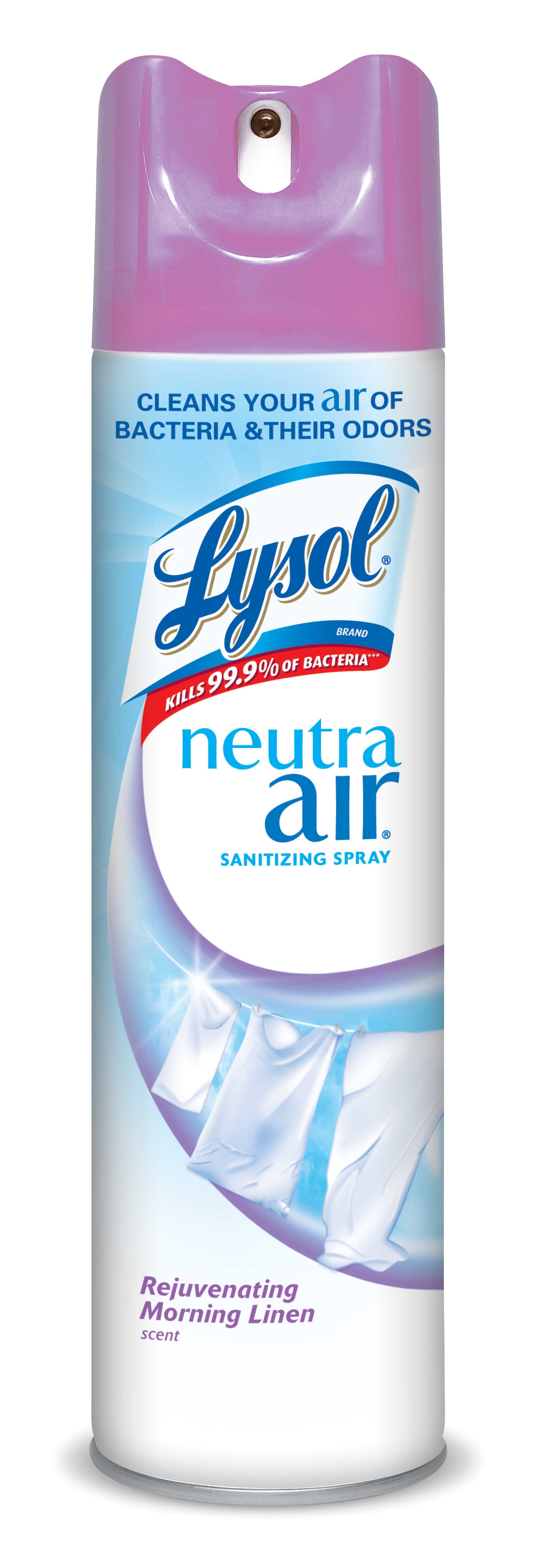 Lysol Neutra Air Sanitizing Spray, Morning Linen, 10oz, Air Freshener, Odor Neutralizer