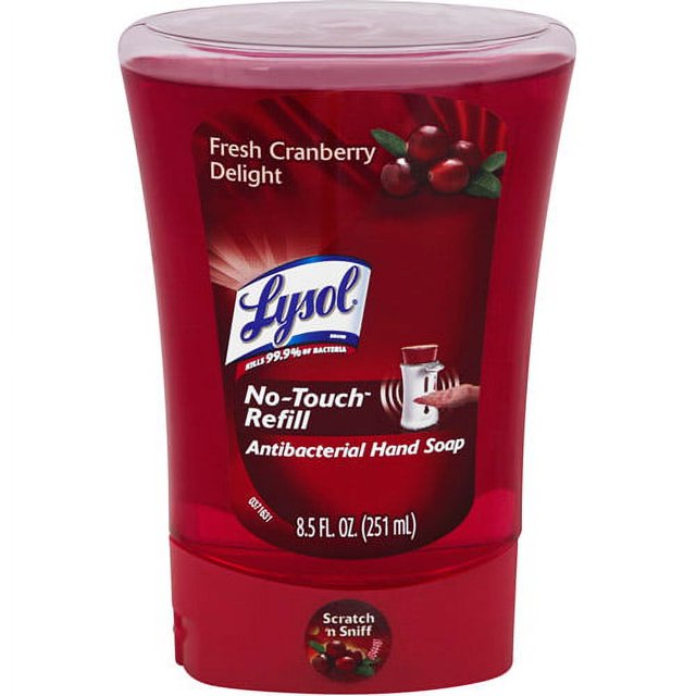 Lysol NoTouch Antibacterial Hand Soap Refill, Fresh Cranberry Delight