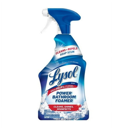 Lysol Power Bathroom Foamer, Hard Surface Cleaner, Spray, 22 oz