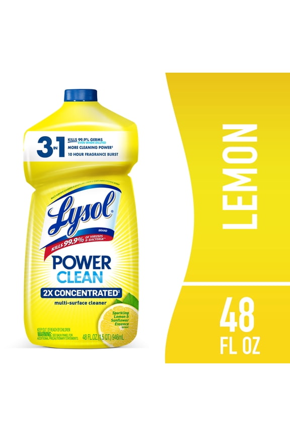 All Purpose Cleaner, Multi-Surface Disinfectant Floor Cleaner for Mopping Solution, for Bathroom & Kitchen, Lemon & Sunflower, 48 fl oz