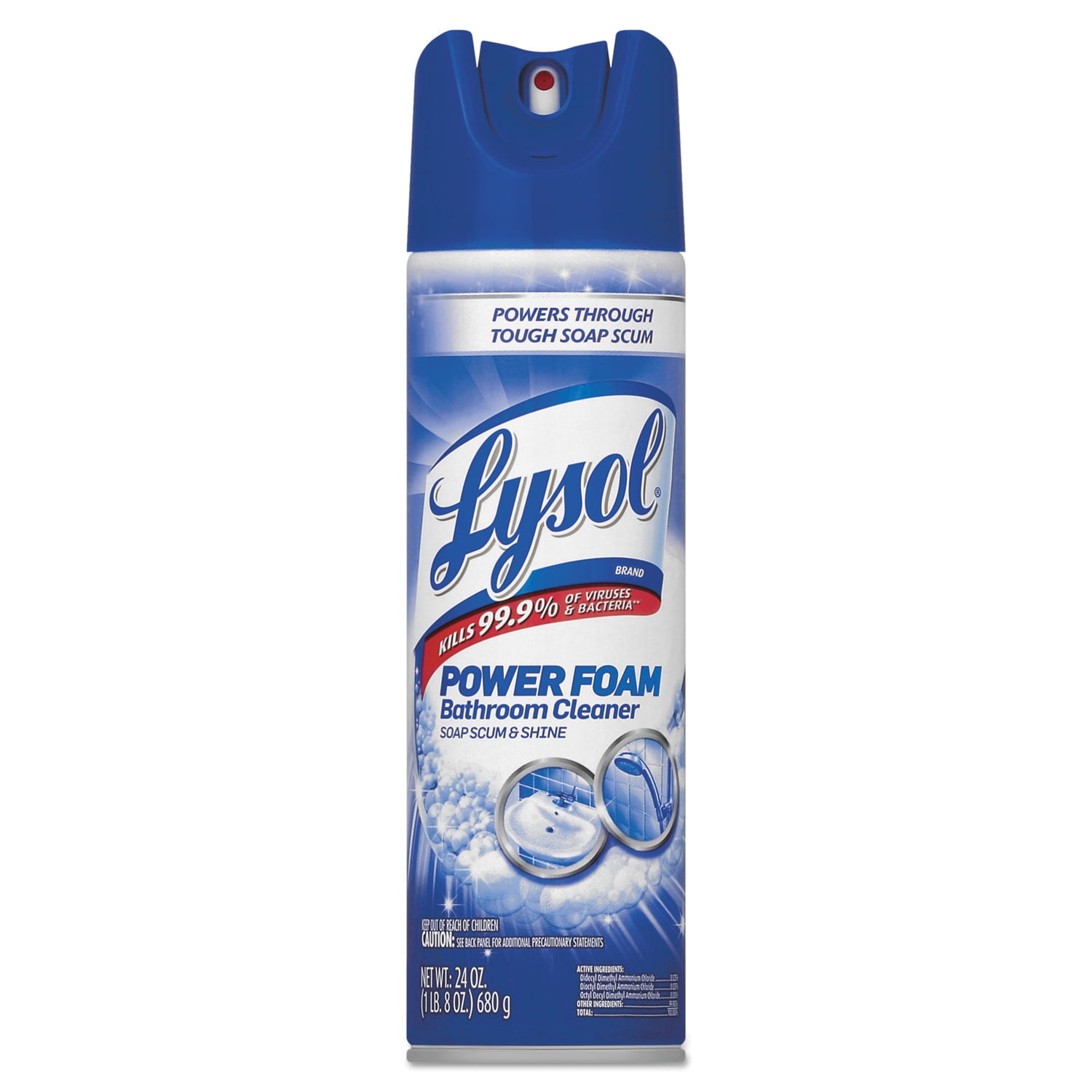 Lysol Power Foam Bathroom Cleaner 24oz Aerosol 12 Carton 02569CT