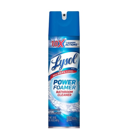Lysol Power Foam Bathroom Cleaner Aerosol Can, 24 Oz (Pack Of 3)