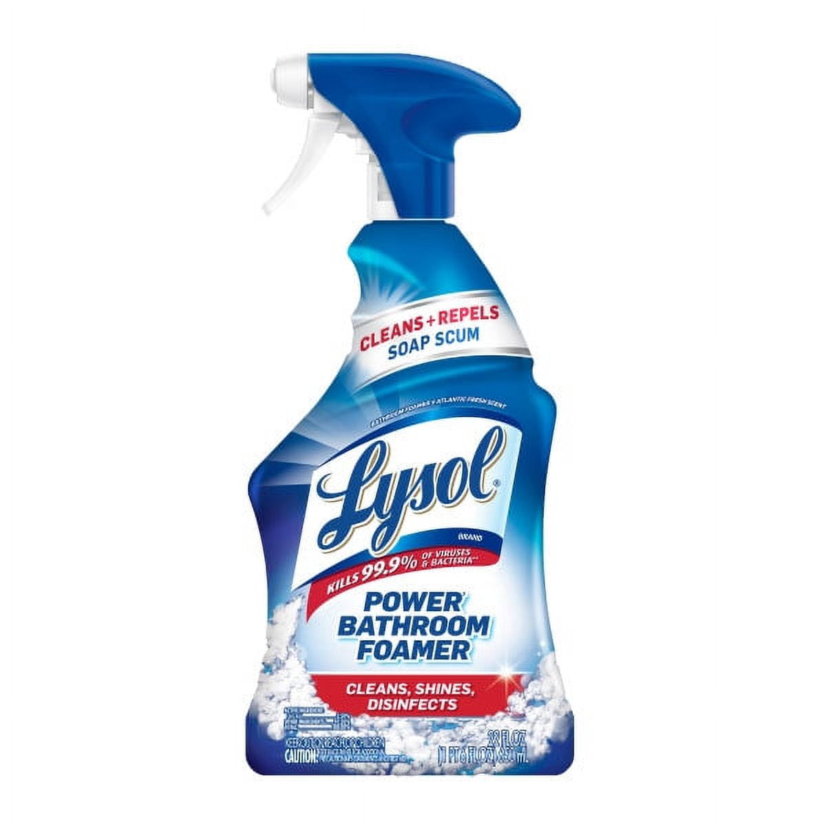 Lysol Power Foaming Cleaning Spray for Bathrooms, Foam Cleaner for