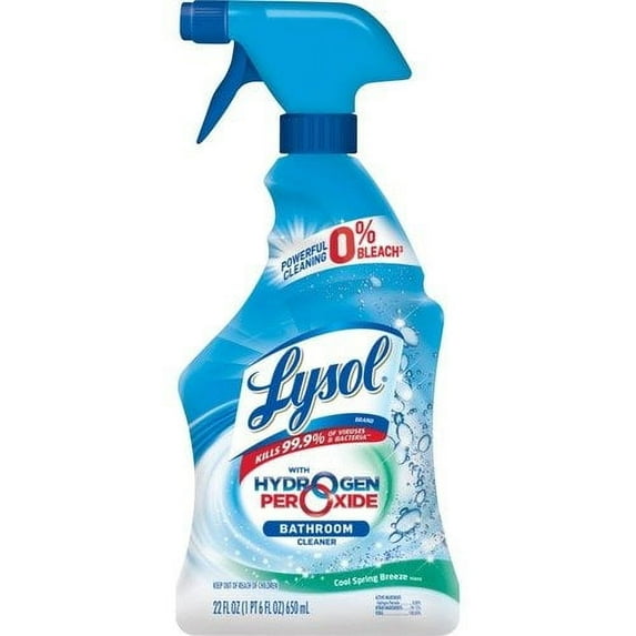 Lysol® Power & Free Bathroom Cleaner, 22-oz., 12 Bottles (RAC85668CT)