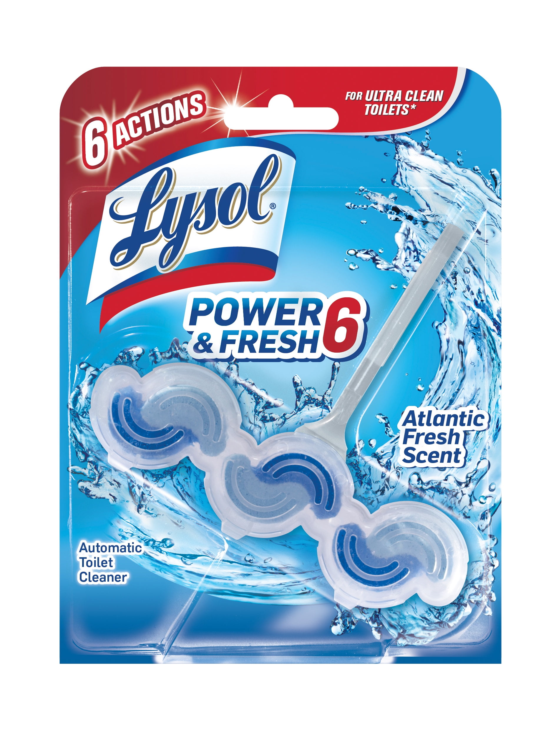 Lysol Toilet Bowl Cleaner Advanced Power Without Bleach Lysol Power & Fresh 6 Automatic Toilet Bowl Cleaner, Atlantic Fresh