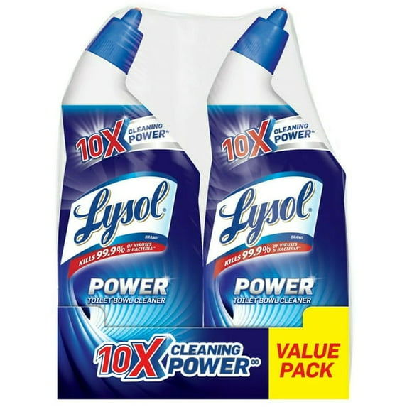 Lysol Power Toilet Bowl Cleaner 10X Cleaning Power 48oz (2X24oz) (Pack of 4)