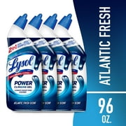 Lysol® Power Toilet Bowl Cleaner Gel, Cleaning, Disinfecting and Stain Removal, 24oz (Pack of 4)