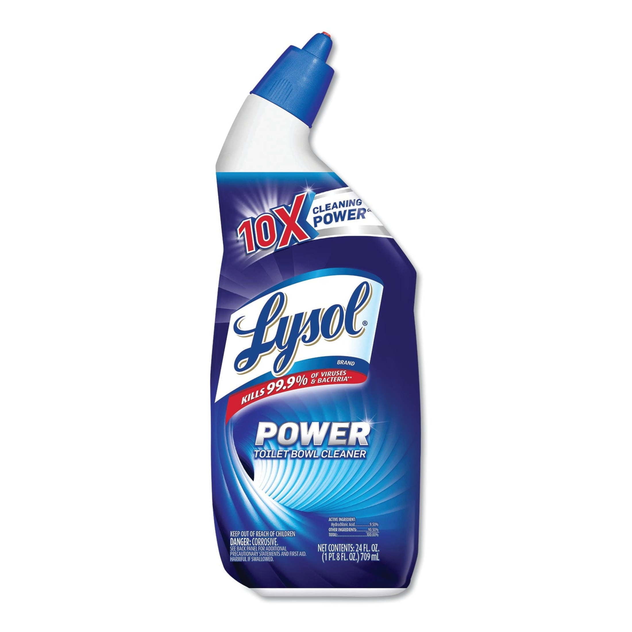 Lysol, Power Toilet Bowl Cleaner Gel, For Cleaning and Disinfecting, 24Oz, 10x Cleaning Power